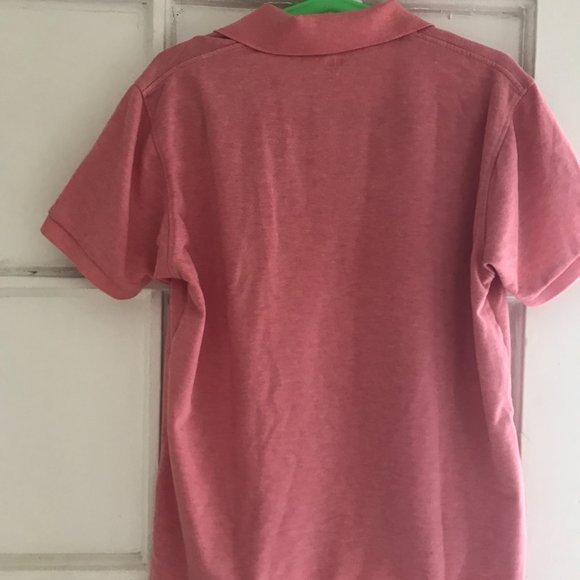 Uniqlo Polo Shirt Men  Pique Short Sleeve Collared Preppy Cotton Blend Pink - Picture 2 of 4